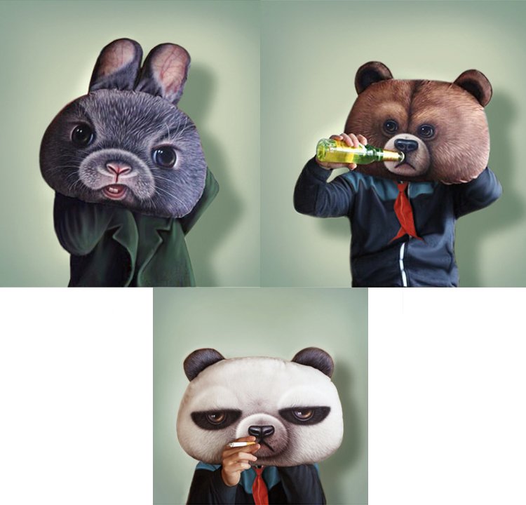 3D Animal Sofa Pillow