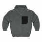 Mens Faux Black Pocket Heavy Blend Zip Up Hoodie