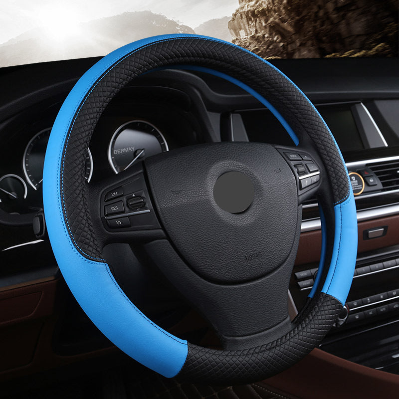 Leather Car Steering Wheel Cover