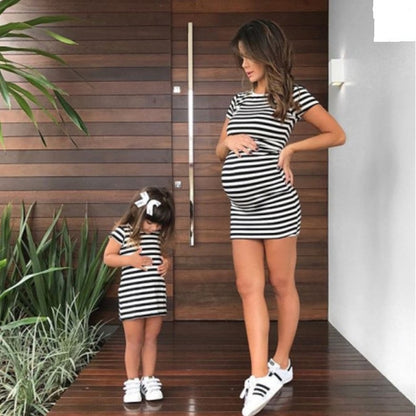 Striped mother/daughter  dress