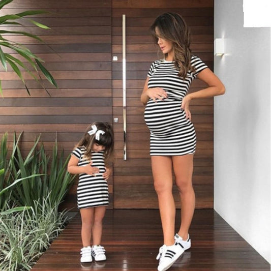 Striped mother/daughter  dress