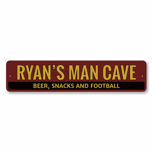 Beer Snacks & Football Sign