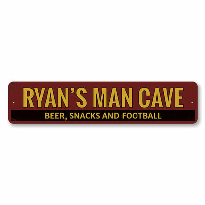 Beer Snacks & Football Sign