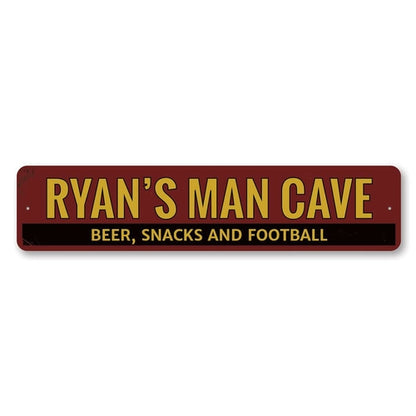 Beer Snacks & Football Sign