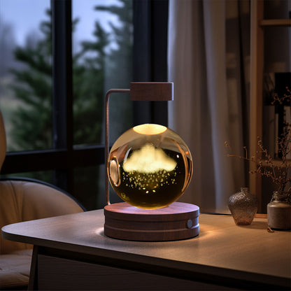 Crystal Ball Cosmic Indoor Night Light USB Power  Bedside Light