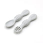 Baby Eating Training Set Toddler Feeding Silicone Sticky Spoon Fork
