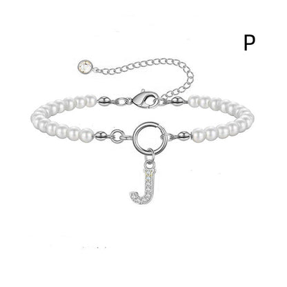 2024 New Fashion Toggle Clasp Initial Bracelet Women A-Z Letter