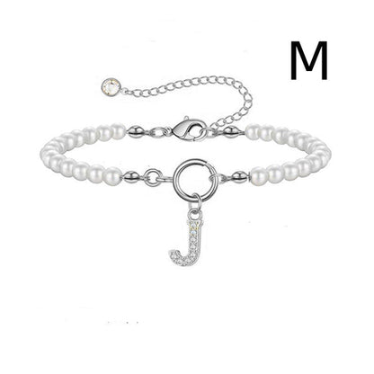 2024 New Fashion Toggle Clasp Initial Bracelet Women A-Z Letter