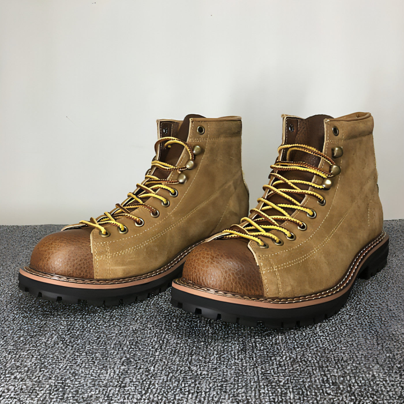 Men's Round Toe Fashion Casual Leather Shoes Martin