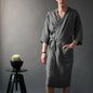 Solid Color Linen Pajamas Robe Bathrobe