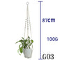 Flower Pot Net Bag Beige Cotton Rope Indoor Plant Hanger Hanging