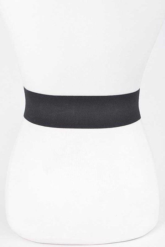 Crystal Buckle Rhinestone Elastic Belt