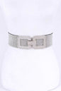 Crystal Buckle Rhinestone Elastic Belt
