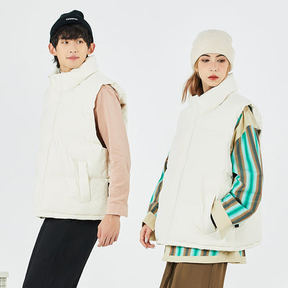 Trendy Sleeveless Cotton-padded Vest