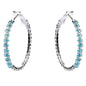 50mm Marquise Cut Halo CZ Hoop Earrings