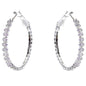 50mm Marquise Cut Halo CZ Hoop Earrings