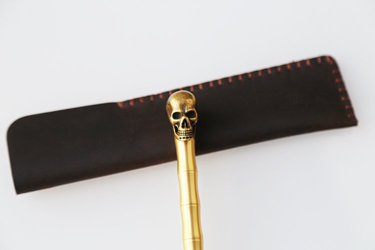Brass Skull Pen