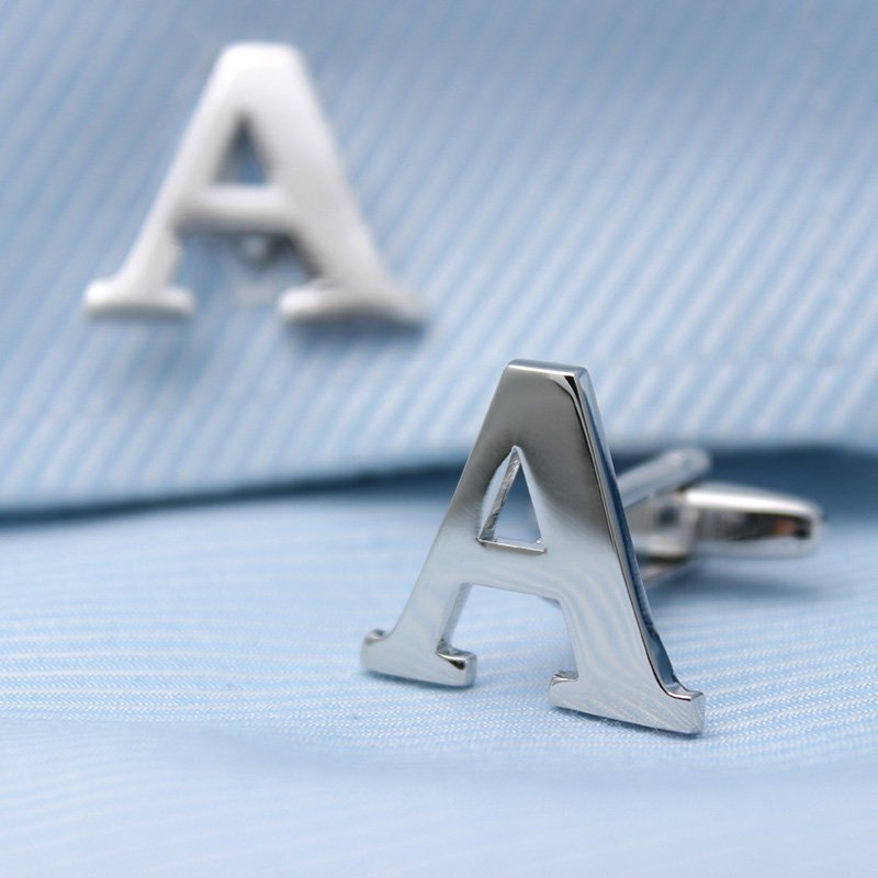 Silver Alphabets Cufflinks