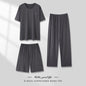 Men's Pajamas Thin Three-piece Home Wear