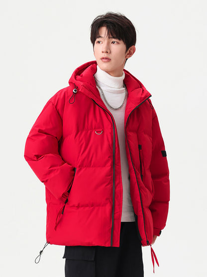 Multi-Color Warm Thickened Casual Youth Vitality Hooded Cotton-padded Coat