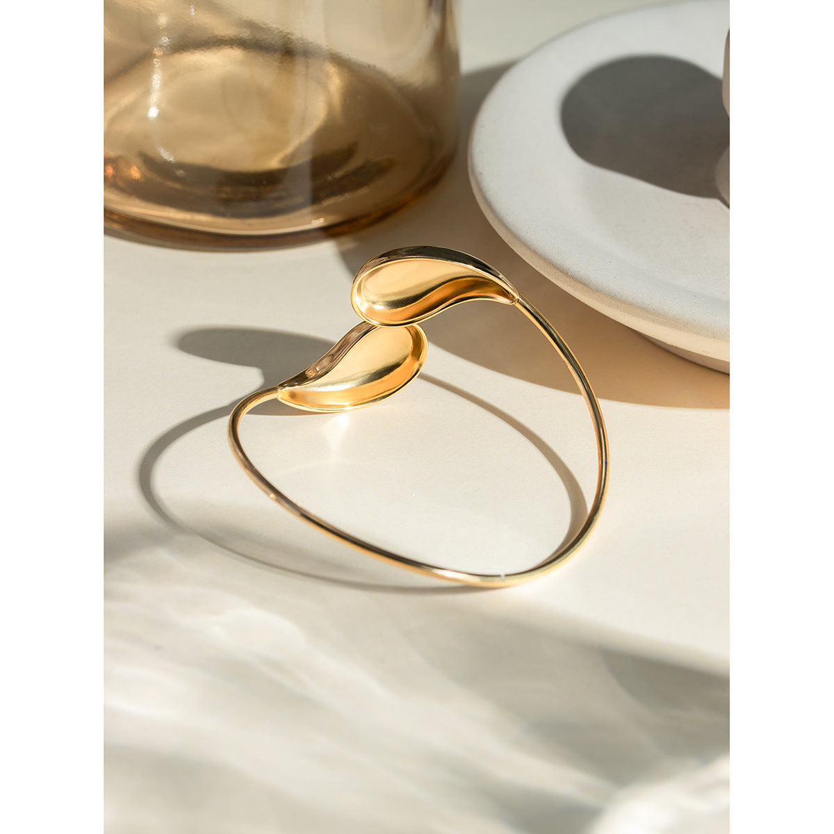 Fashion Jewelry Minar Hip Hop Metallic Irregular Water Drop Twist