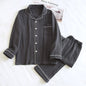 Men's Pajamas Suit Crepe Long Sleeve