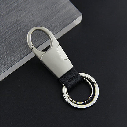Business Style Genuine Leather Keychain