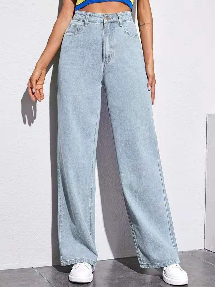 Straight Jeans Women's Mid Waist