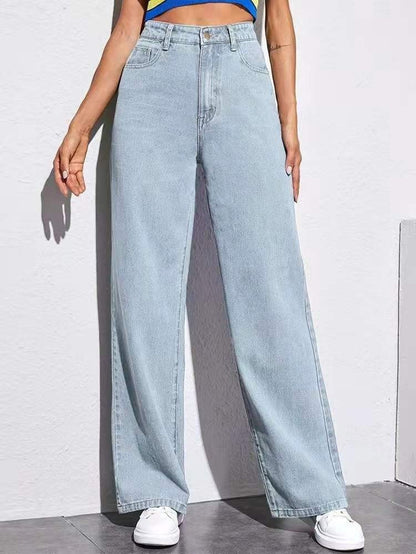 Straight Jeans Women's Mid Waist