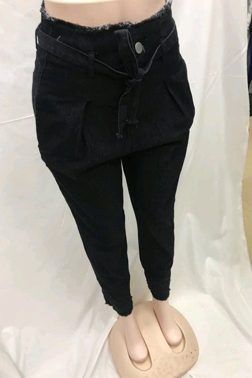 High-waisted Washed Pencil Pants Spring Sexy Temperament European And