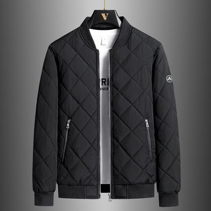 Plus Size Winter Down Cotton Jacket Casual Men's Fleece-lined Thickening Stand Collar