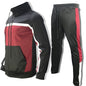 Men's Fashion Trendy Brand Contrast Color Sweatshirt Trousers Two-piece Set