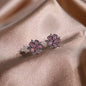 Fashion Jewelry Zircon Women Necklace Ring Double Layers Flower Cubic
