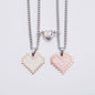 2pcs Magnetic Heart-shaped Mosaic Necklace Fashion Personality Couple