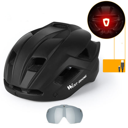 Cycling Helmet Integrated With Goggles