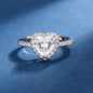 Fashion Jewelry Micro-encrusted Zircon Diamond Love Peach Heart Ring