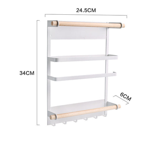 Magnetic Adsorption Refrigerator Side Rack Wall-mounted Multi-function