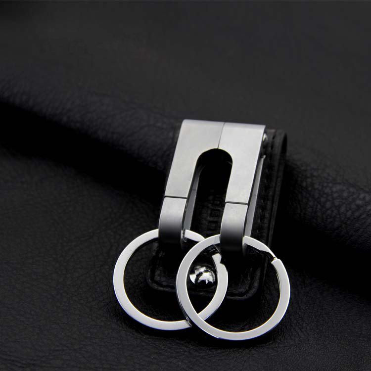 Genuine Leather Belt Clip Keychain