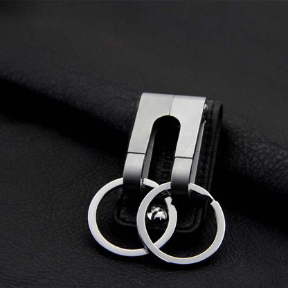 Genuine Leather Belt Clip Keychain