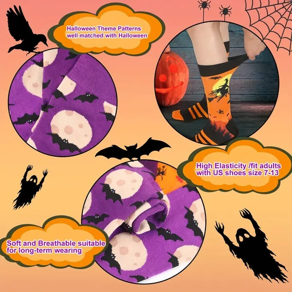 6 Pairs Halloween Socks