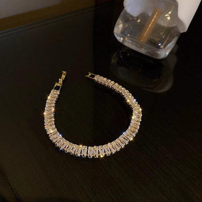 Fashion Jewelry Zircon Geometric Square Bracelet South Korea Fashion