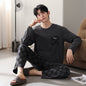 New Cotton Long Sleeve Full Cotton Casual Pajamas
