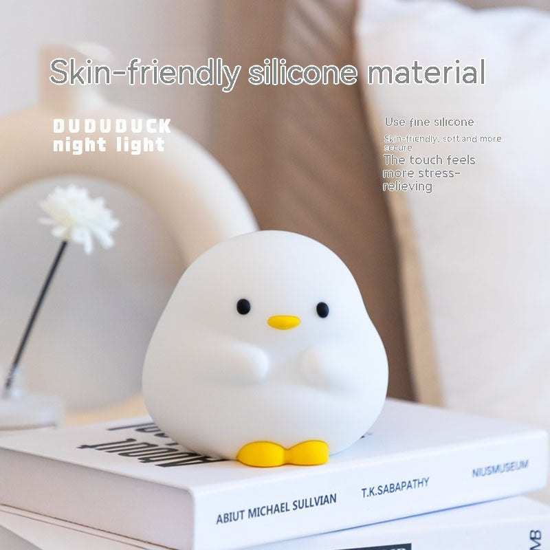 Cute Duck LED Night Lamp Cartoon Silicone USB Rechargeable Sleeping