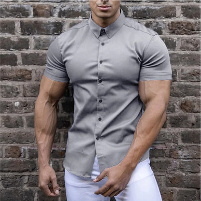 Muscle Men Shaping Simple Shirt