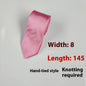 8cm Black Hand-tied Plain Suit Tie