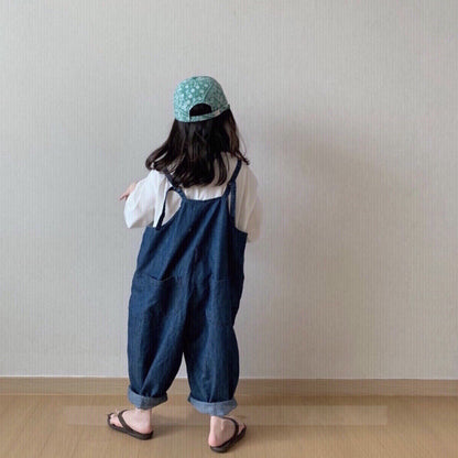Lightweight denim overalls