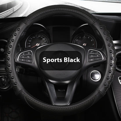 Leather Silicone Steering Wheel Cover