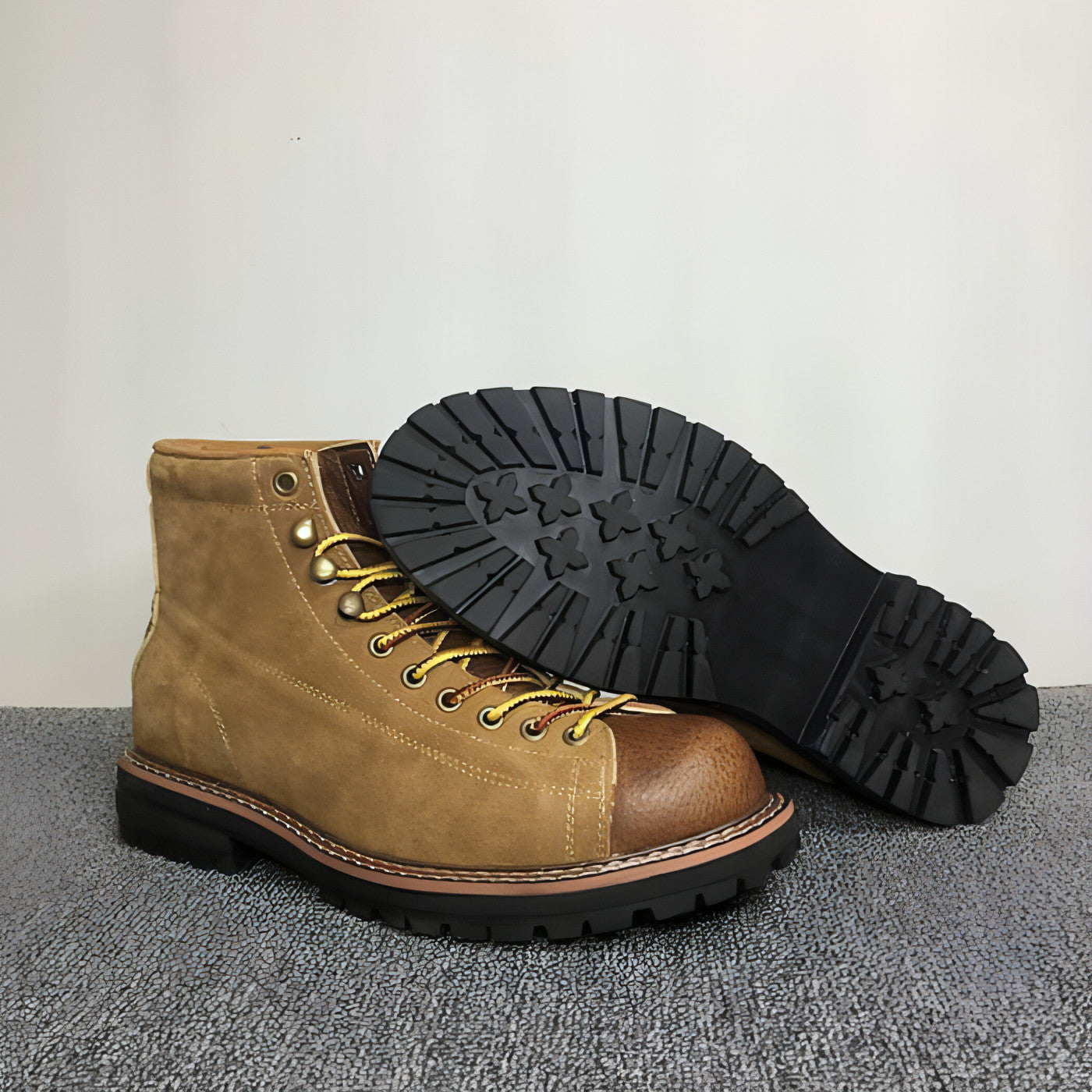 Men's Round Toe Fashion Casual Leather Shoes Martin