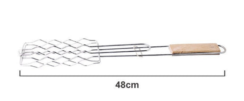 Outdoor Grilling Accessories Barbecue Tools Wooden Handle Sausage Clip