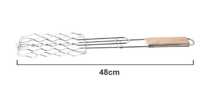 Outdoor Grilling Accessories Barbecue Tools Wooden Handle Sausage Clip